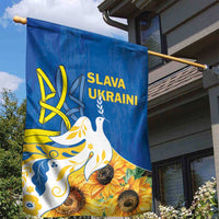 Stand For Ukraine Garden Flag Dove Of Peace Sunflower
