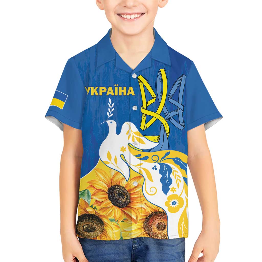 Stand For Ukraine Hawaiian Shirt Dove Of Peace Sunflower