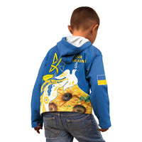 Stand For Ukraine Kid Hoodie Dove Of Peace Sunflower