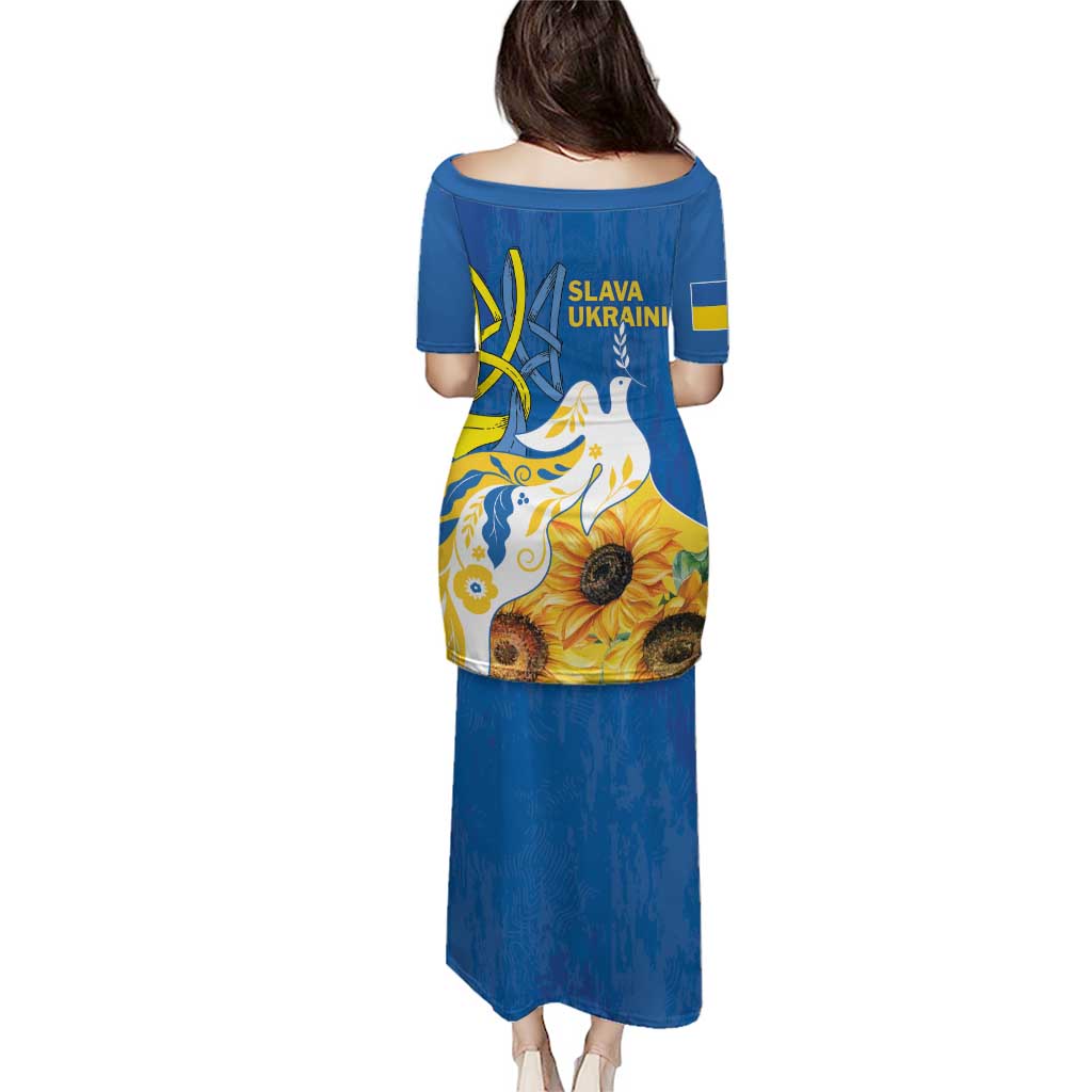 Stand For Ukraine Puletasi Dove Of Peace Sunflower