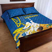 Stand For Ukraine Quilt Bed Set Dove Of Peace Sunflower