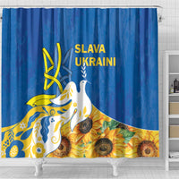 Stand For Ukraine Shower Curtain Dove Of Peace Sunflower