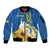 Stand For Ukraine Sleeve Zip Bomber Jacket Dove Of Peace Sunflower