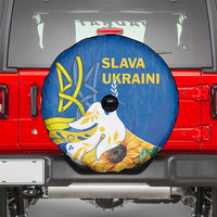 Stand For Ukraine Spare Tire Cover Dove Of Peace Sunflower