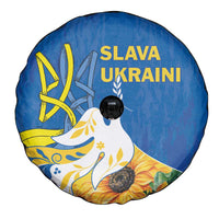 Stand For Ukraine Spare Tire Cover Dove Of Peace Sunflower