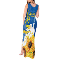 Stand For Ukraine Tank Maxi Dress Dove Of Peace Sunflower