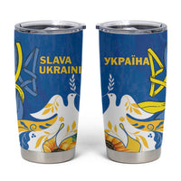 Stand For Ukraine Tumbler Cup Dove Of Peace Sunflower
