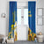 Stand For Ukraine Window Curtain Dove Of Peace Sunflower