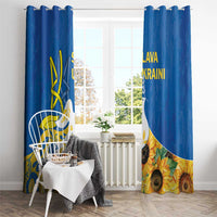 Stand For Ukraine Window Curtain Dove Of Peace Sunflower
