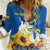 Stand For Ukraine Women Casual Shirt Dove Of Peace Sunflower