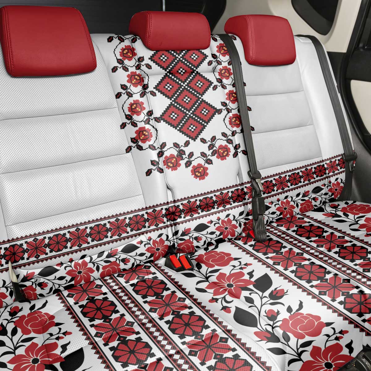 Ukraine Back Car Seat Cover Ukrainian Traditional Folk Patterns