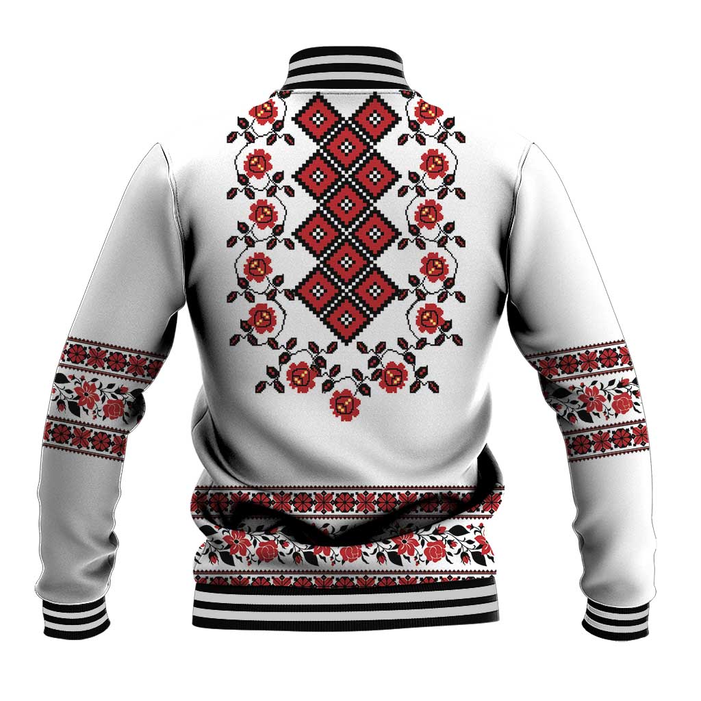 Ukraine Baseball Jacket Ukrainian Traditional Folk Patterns