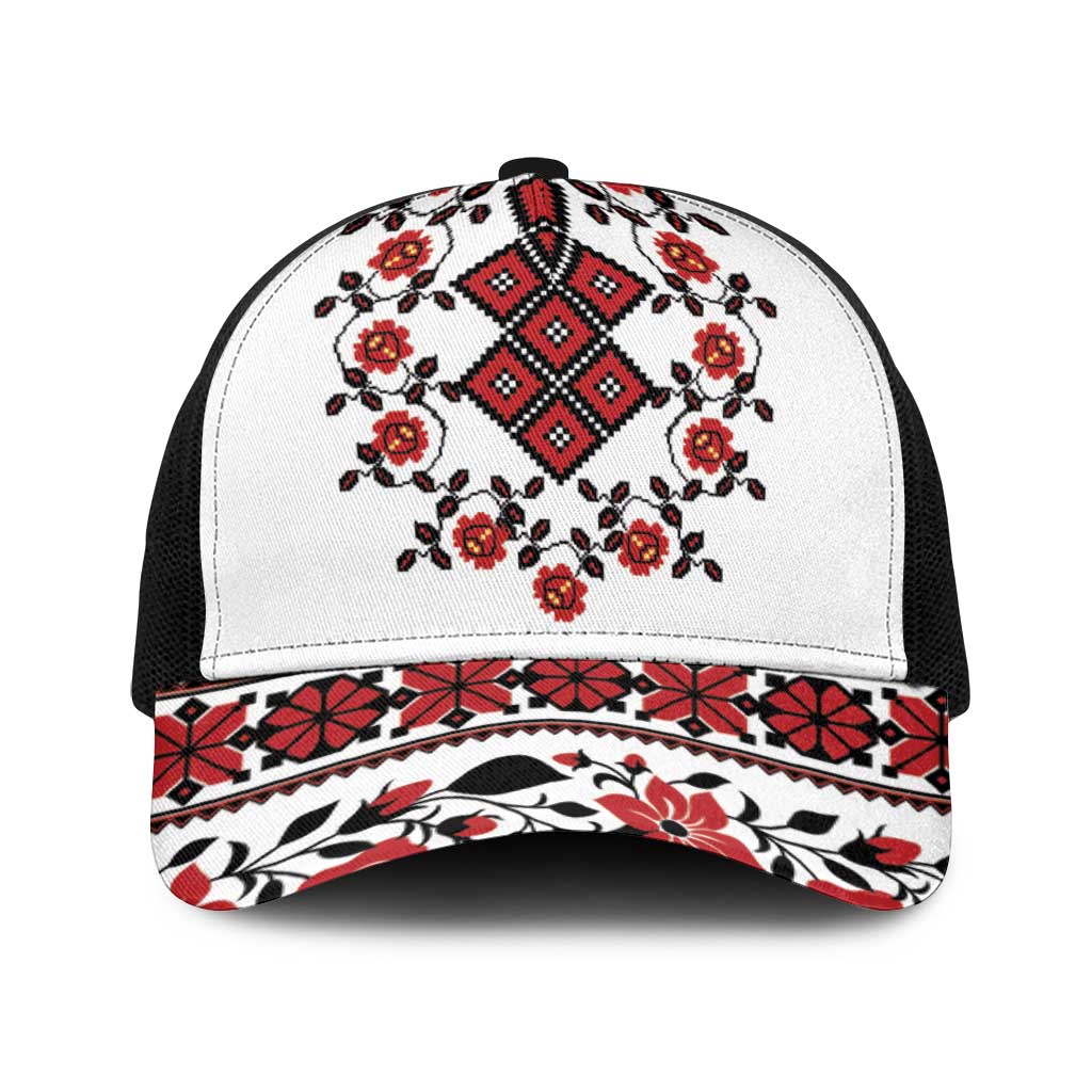 Ukraine Baseball Net Cap Ukrainian Traditional Folk Patterns - Wonder Print Shop
