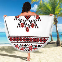 Ukraine Beach Blanket Ukrainian Traditional Folk Patterns