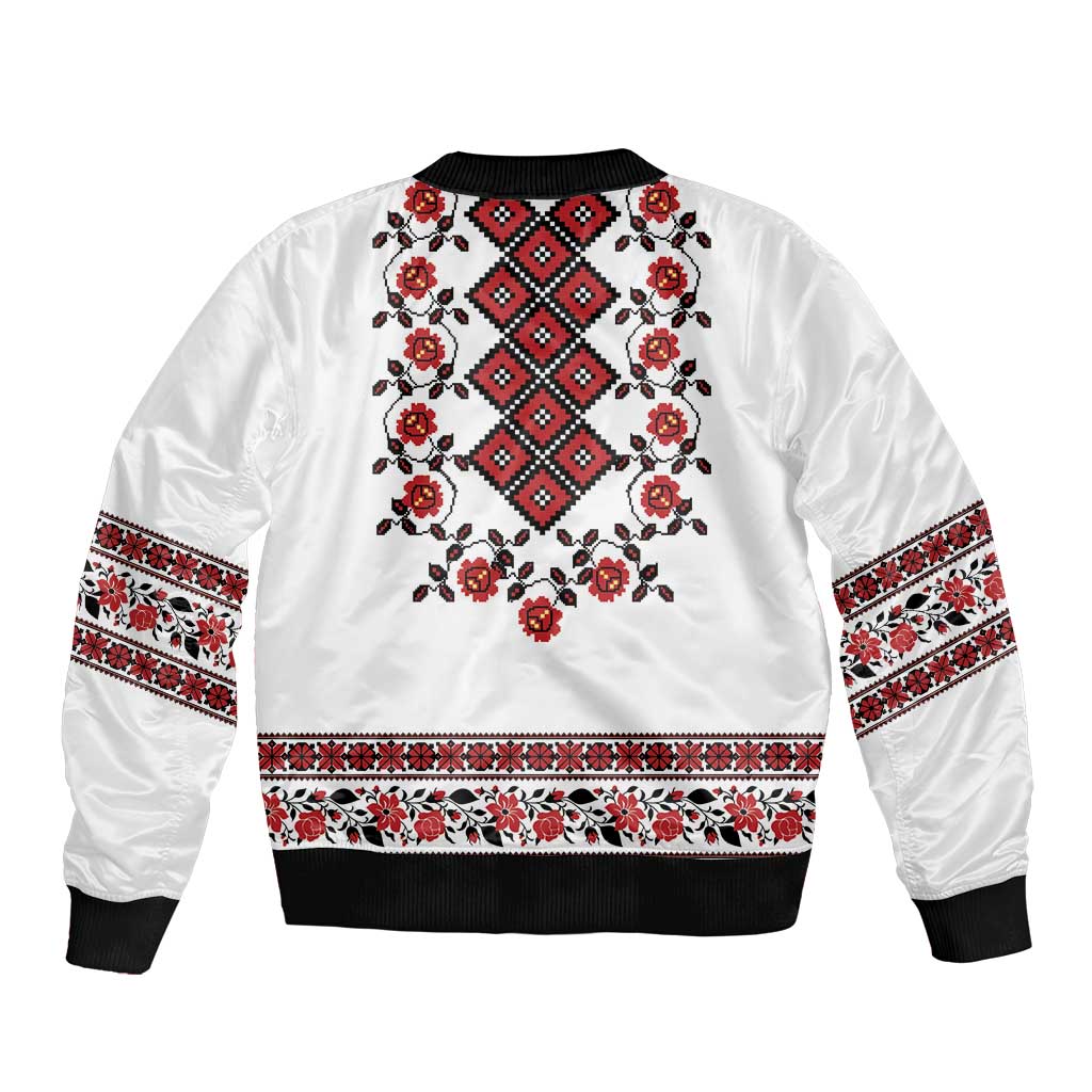 Ukraine Bomber Jacket Ukrainian Traditional Folk Patterns