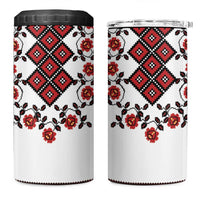Ukraine 4 in 1 Can Cooler Tumbler Ukrainian Traditional Folk Patterns
