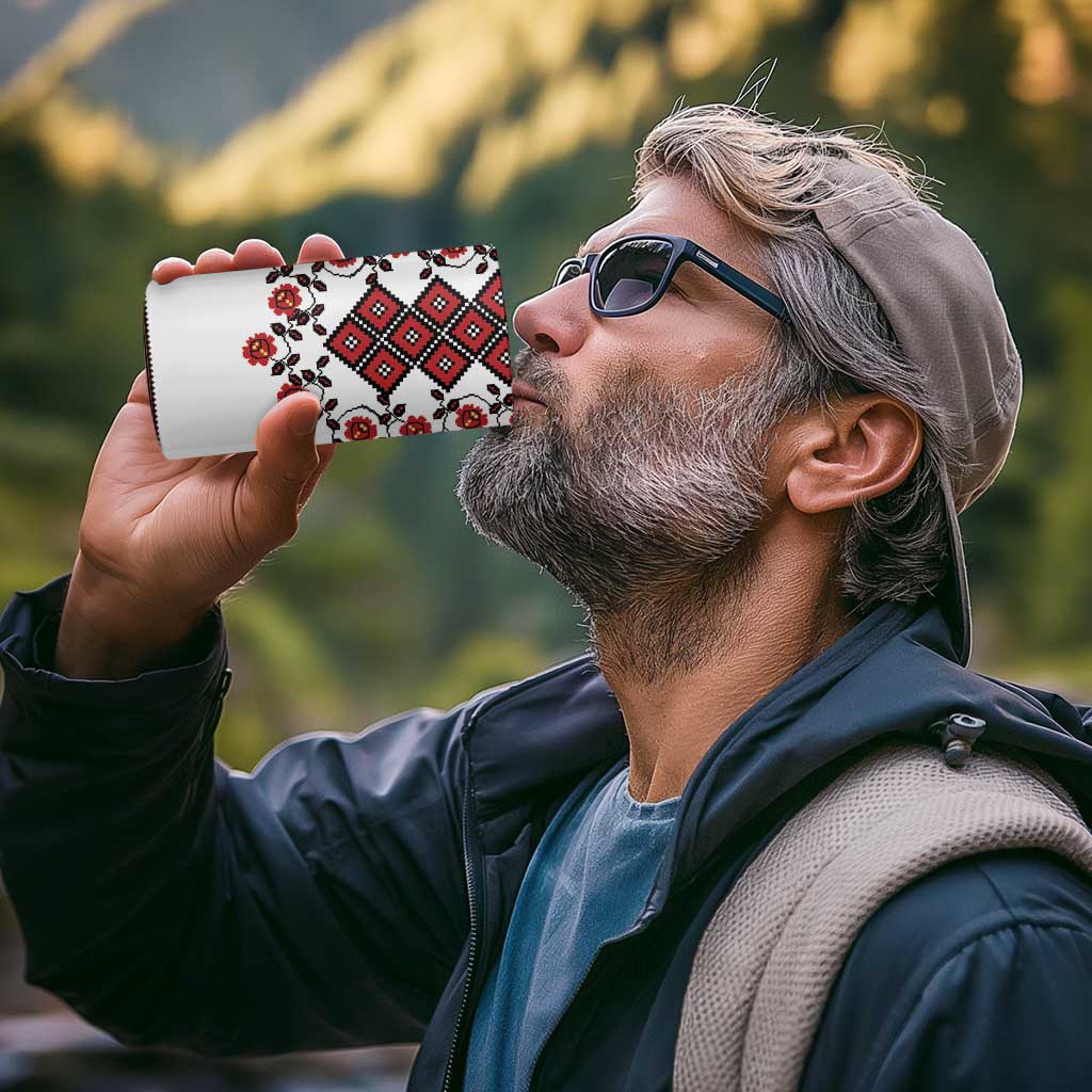 Ukraine 4 in 1 Can Cooler Tumbler Ukrainian Traditional Folk Patterns