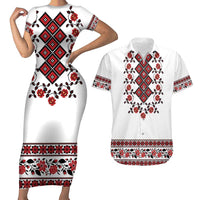 Ukraine Couples Matching Short Sleeve Bodycon Dress and Hawaiian Shirt Ukrainian Traditional Folk Patterns