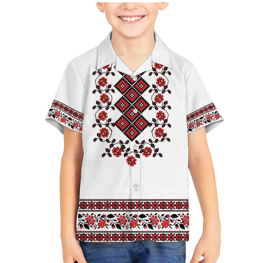 Ukraine Family Matching Mermaid Dress and Hawaiian Shirt Ukrainian Traditional Folk Patterns
