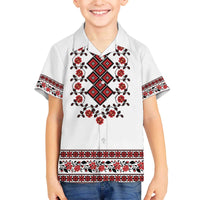 Ukraine Family Matching Off The Shoulder Long Sleeve Dress and Hawaiian Shirt Ukrainian Traditional Folk Patterns