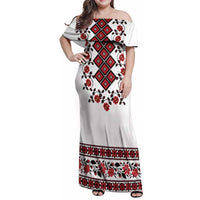 Ukraine Family Matching Off Shoulder Maxi Dress and Hawaiian Shirt Ukrainian Traditional Folk Patterns
