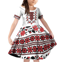 Ukraine Family Matching Off Shoulder Short Dress and Hawaiian Shirt Ukrainian Traditional Folk Patterns
