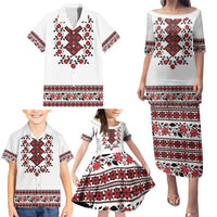 Ukraine Family Matching Puletasi and Hawaiian Shirt Ukrainian Traditional Folk Patterns