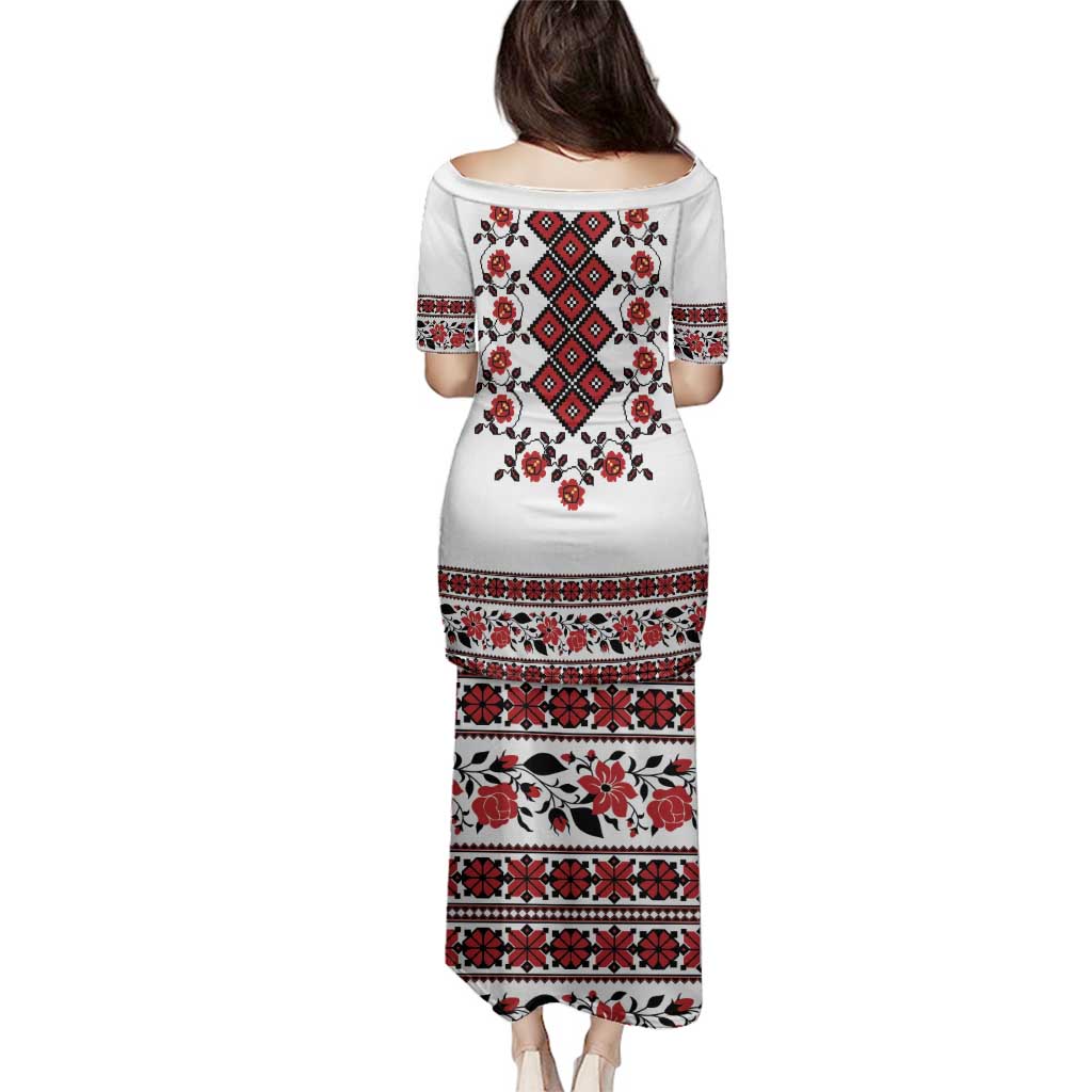 Ukraine Family Matching Puletasi and Hawaiian Shirt Ukrainian Traditional Folk Patterns