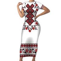 Ukraine Family Matching Short Sleeve Bodycon Dress and Hawaiian Shirt Ukrainian Traditional Folk Patterns