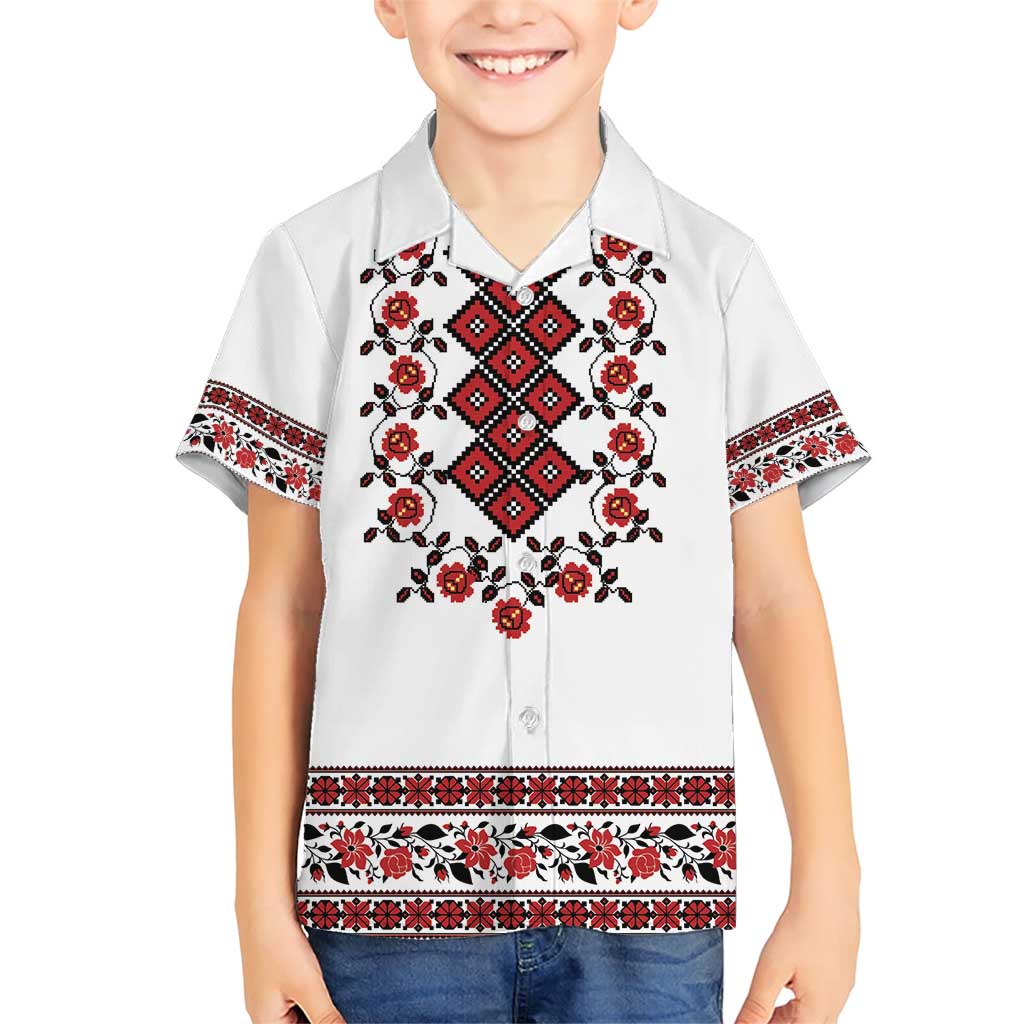 Ukraine Family Matching Short Sleeve Bodycon Dress and Hawaiian Shirt Ukrainian Traditional Folk Patterns