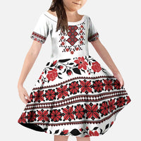 Ukraine Family Matching Summer Maxi Dress and Hawaiian Shirt Ukrainian Traditional Folk Patterns