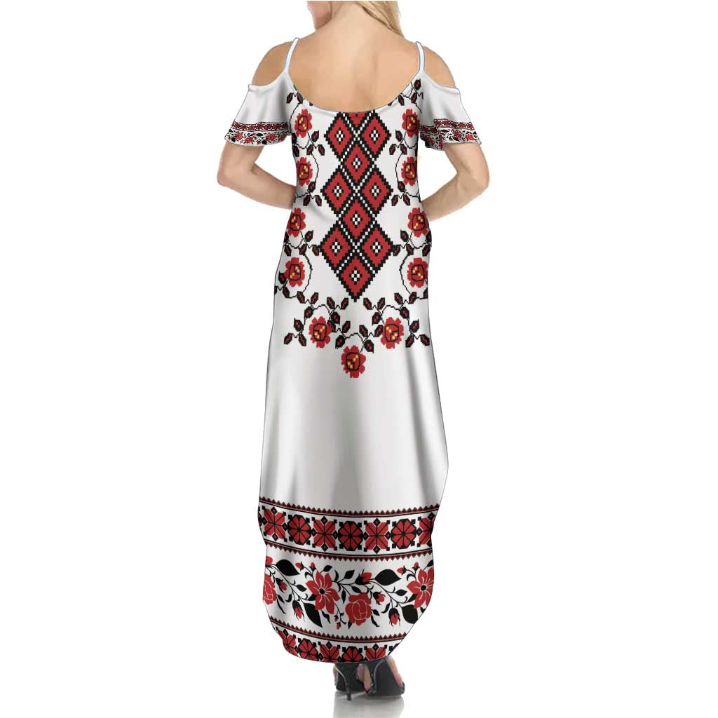 Ukraine Family Matching Summer Maxi Dress and Hawaiian Shirt Ukrainian Traditional Folk Patterns