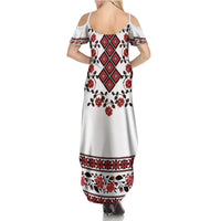 Ukraine Family Matching Summer Maxi Dress and Hawaiian Shirt Ukrainian Traditional Folk Patterns