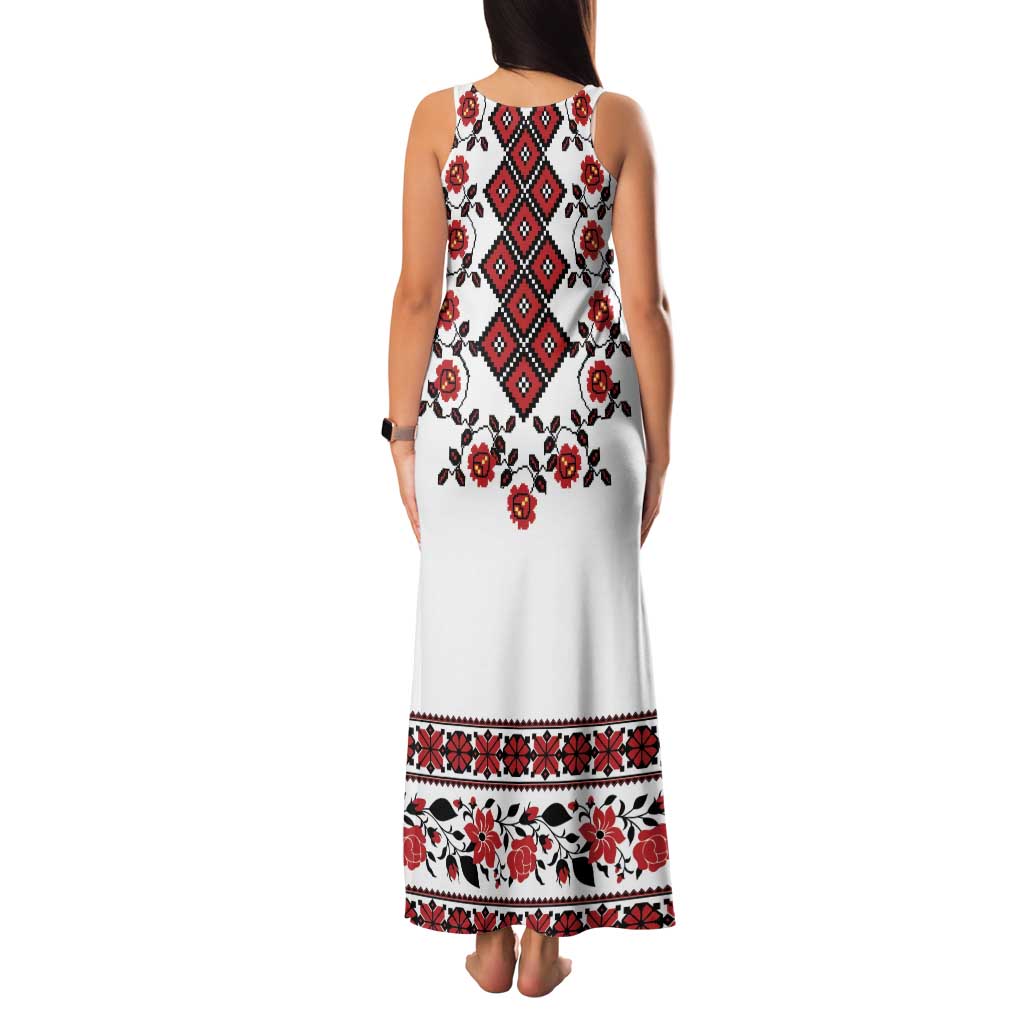 Ukraine Family Matching Tank Maxi Dress and Hawaiian Shirt Ukrainian Traditional Folk Patterns
