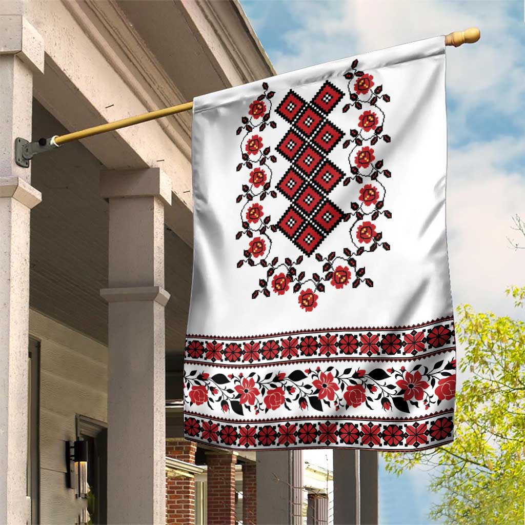 Ukraine Garden Flag Ukrainian Traditional Folk Patterns