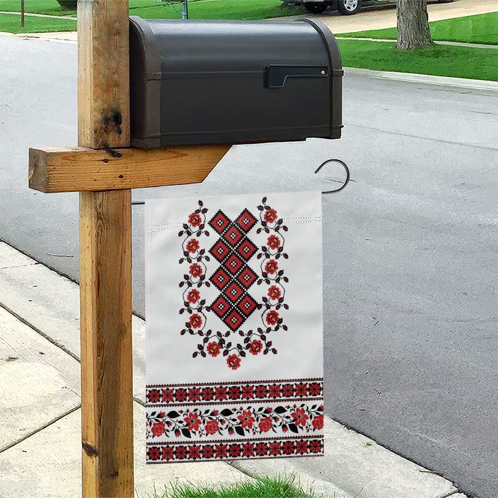 Ukraine Garden Flag Ukrainian Traditional Folk Patterns