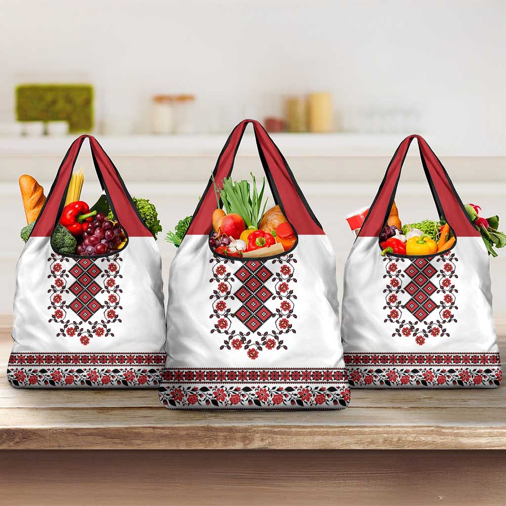 Ukraine Grocery Bag Ukrainian Traditional Folk Patterns