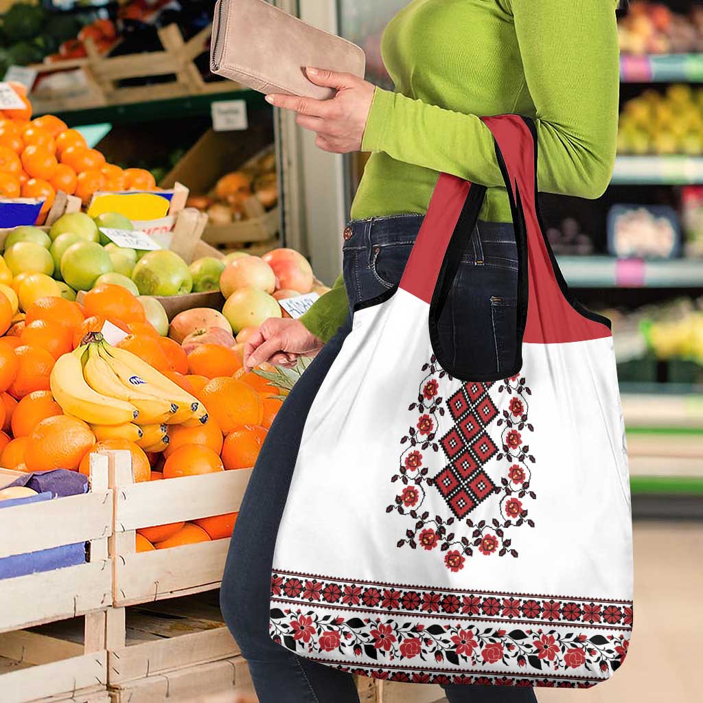 Ukraine Grocery Bag Ukrainian Traditional Folk Patterns
