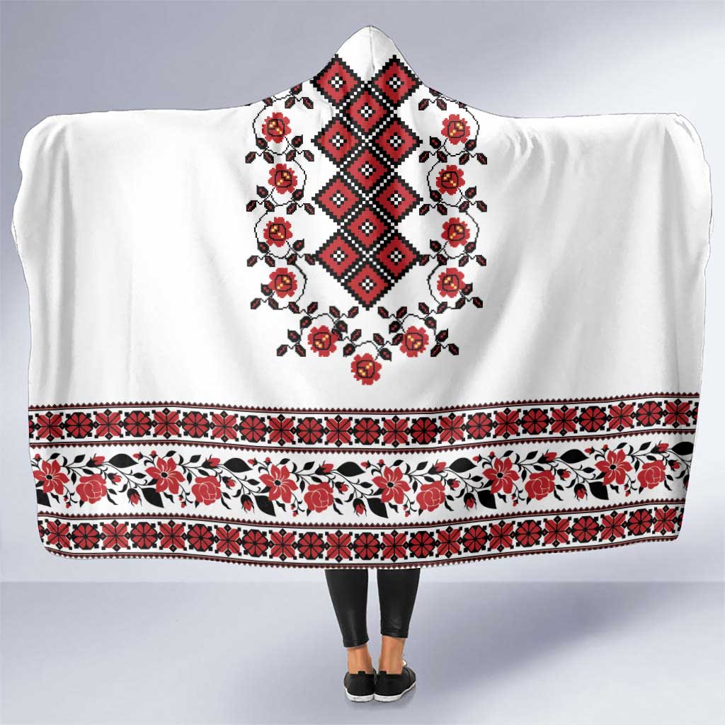 Ukraine Hooded Blanket Ukrainian Traditional Folk Patterns