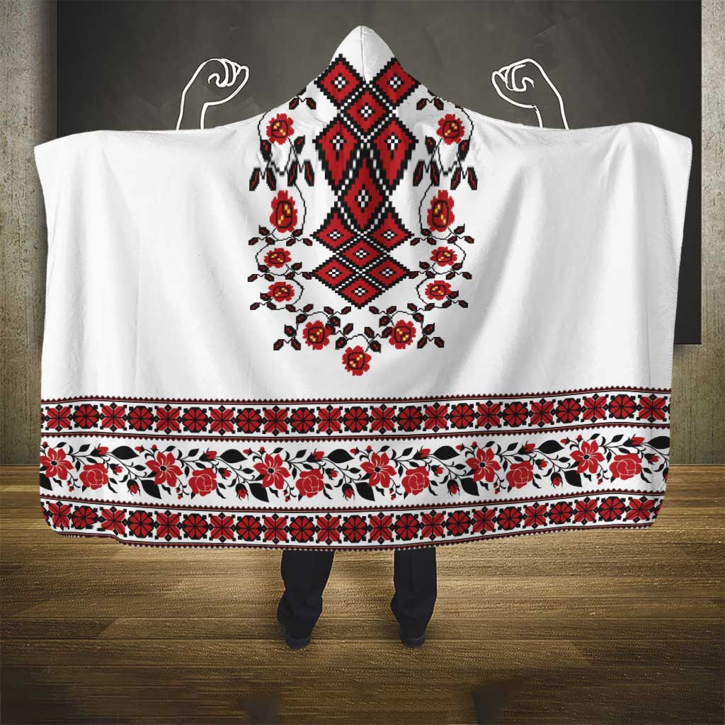 Ukraine Hooded Blanket Ukrainian Traditional Folk Patterns