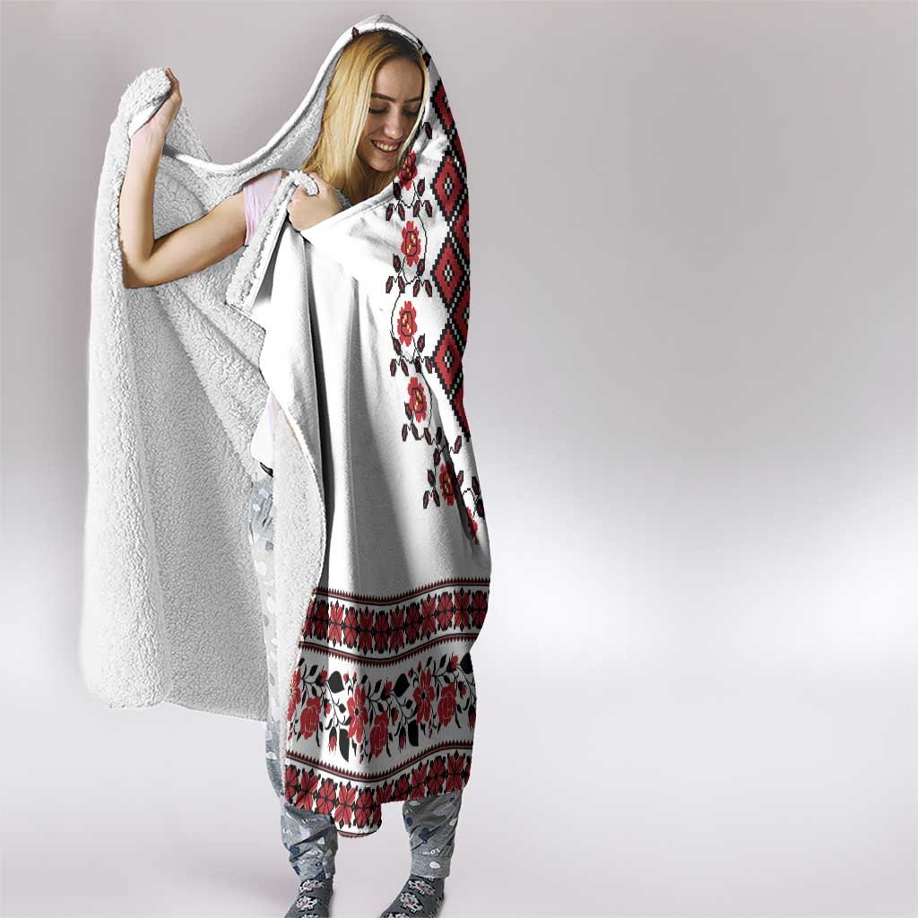 Ukraine Hooded Blanket Ukrainian Traditional Folk Patterns