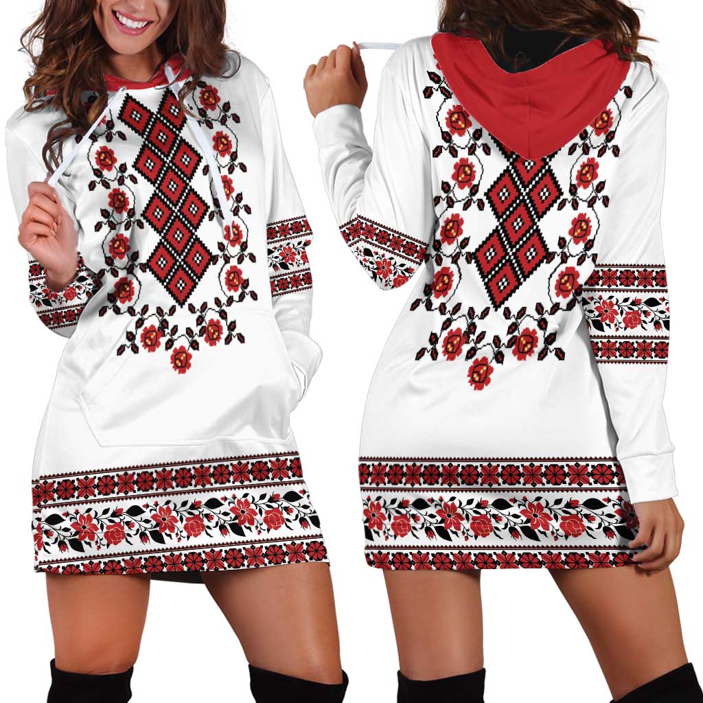 Ukraine Hoodie Dress Ukrainian Traditional Folk Patterns