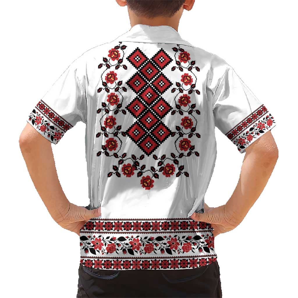 Ukraine Kid Hawaiian Shirt Ukrainian Traditional Folk Patterns