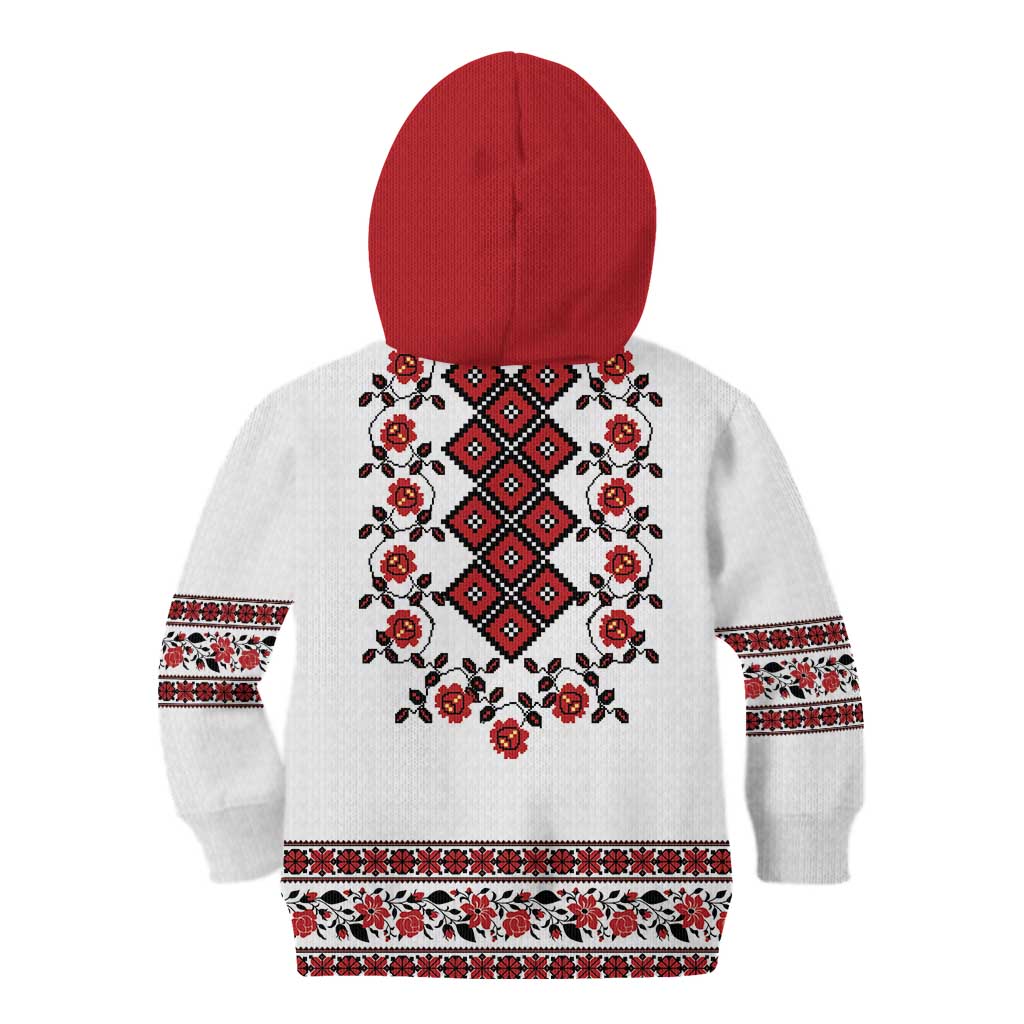 Ukraine Kid Hoodie Ukrainian Traditional Folk Patterns