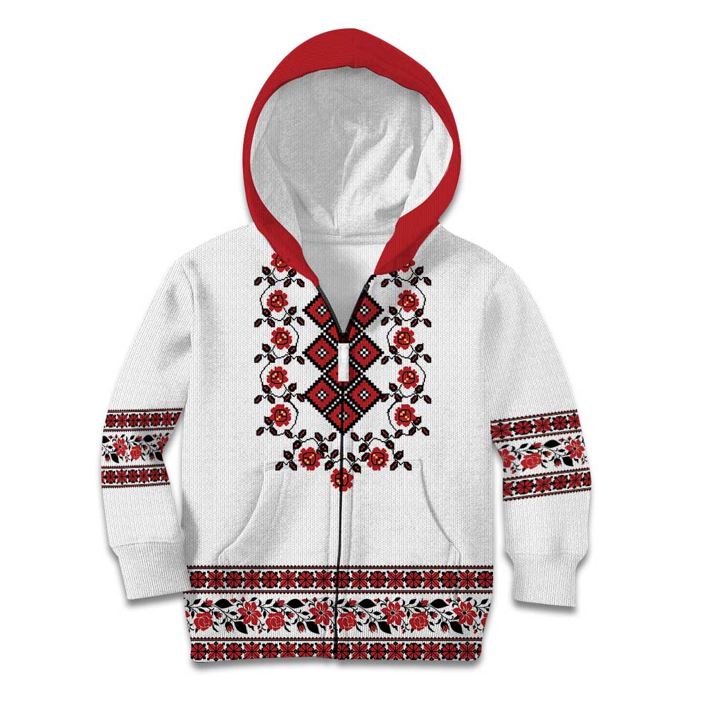 Ukraine Kid Hoodie Ukrainian Traditional Folk Patterns