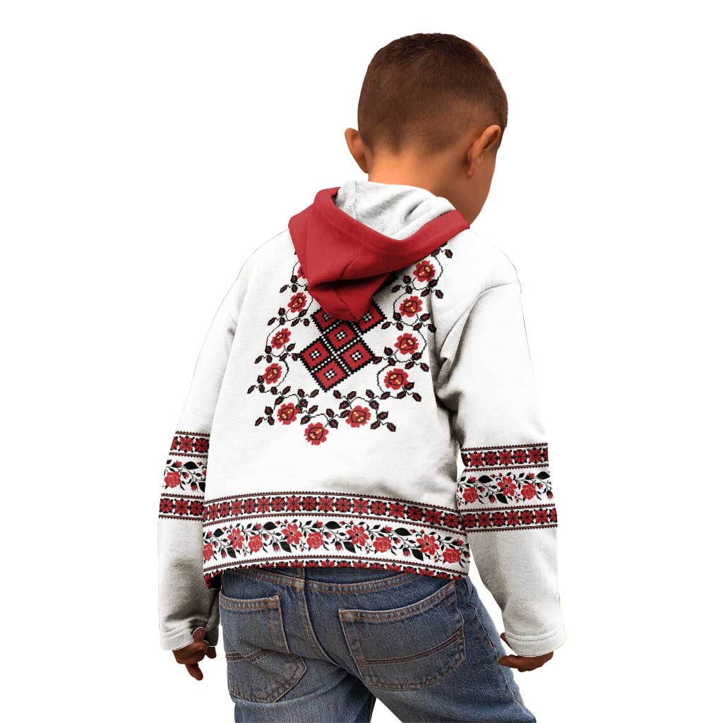 Ukraine Kid Hoodie Ukrainian Traditional Folk Patterns