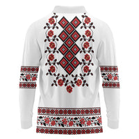 Ukraine Long Sleeve Polo Shirt Ukrainian Traditional Folk Patterns