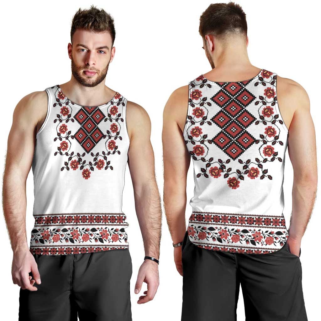 Ukraine Men Tank Top Ukrainian Traditional Folk Patterns