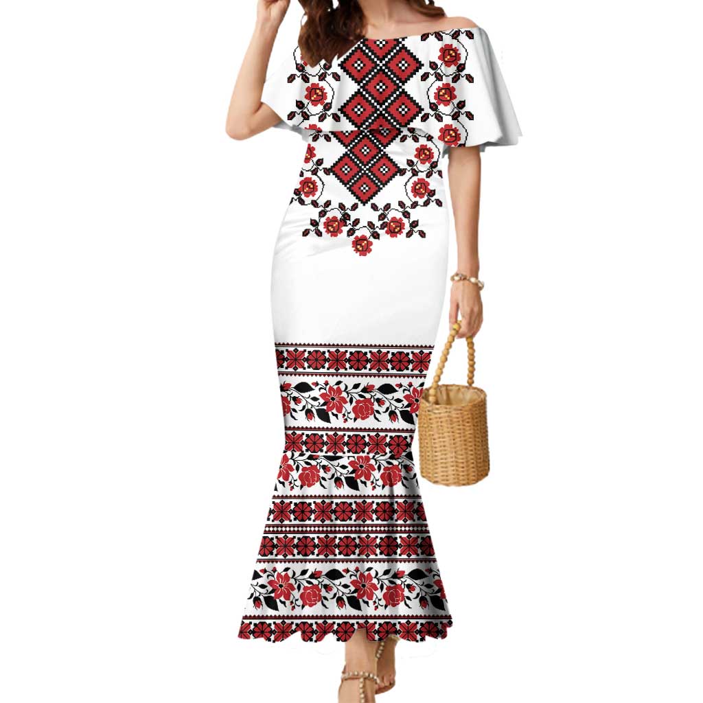 Ukraine Mermaid Dress Ukrainian Traditional Folk Patterns