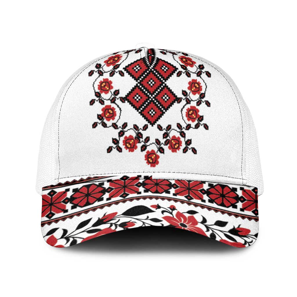 Ukraine Mesh Trucker Cap Ukrainian Traditional Folk Patterns - Wonder Print Shop
